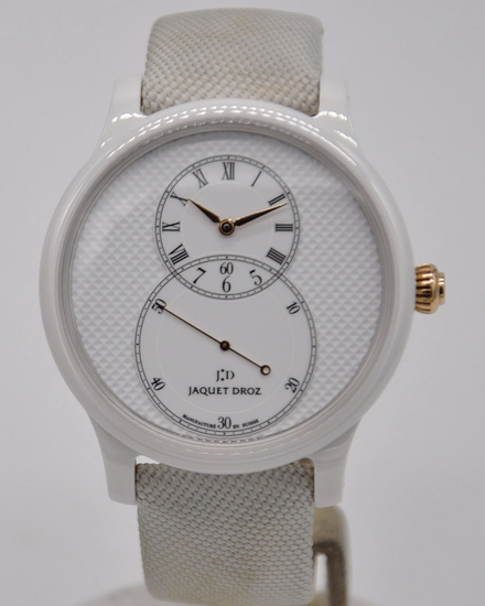 Jaquet Droz Grande Seconde L.E. 44MM White Dial Textile Strap (J003036540)