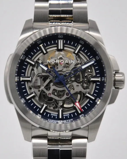 2023 Norqain Independence 42MM Skeleton Dial Steel Bracelet (N3000S03A/301/102SI)