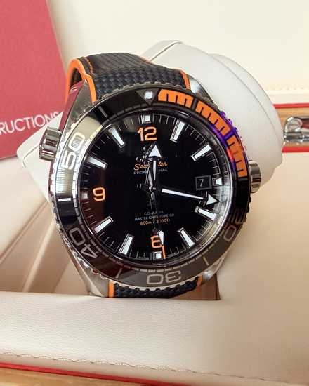2021 Omega Seamaster Planet Ocean 600M 43.5MM Black Dial Rubber Strap (215.32.44.21.01.001)