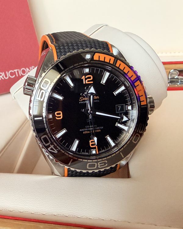 2021 Omega Seamaster Planet Ocean 600M 43.5MM Black Dial Rubber Strap (215.32.44.21.01.001)