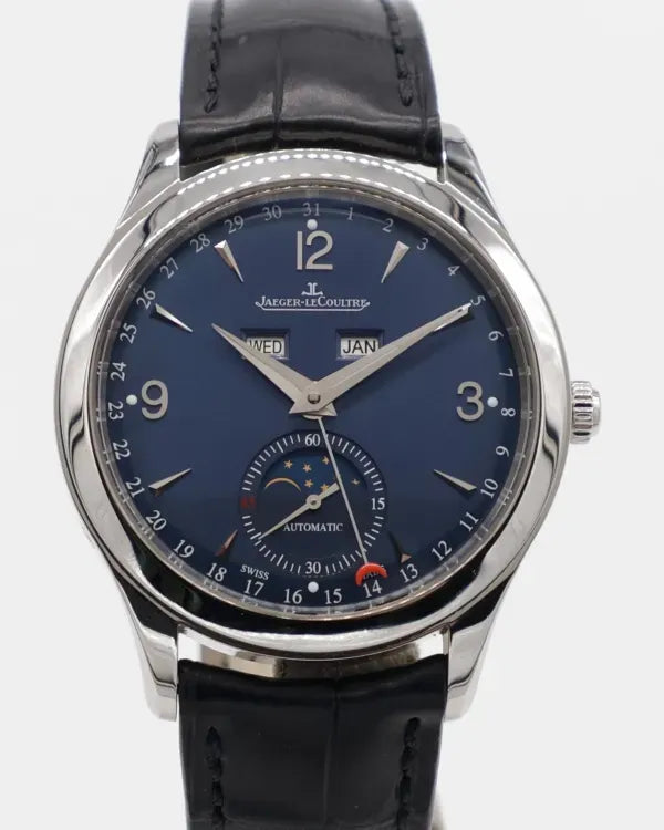 2017 Jaeger-LeCoultre Master Calendar Moon Triple Date L.E. 39MM Blue Dial Leather Strap (Q15848H)