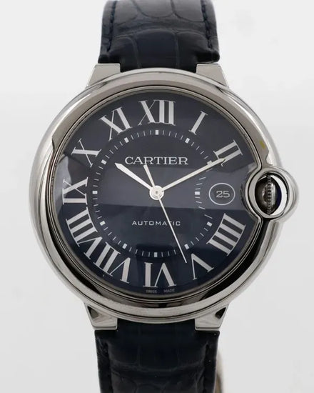 2021 Cartier Ballon Bleu 42MM Blue Dial Leather Strap (WSBB0027)