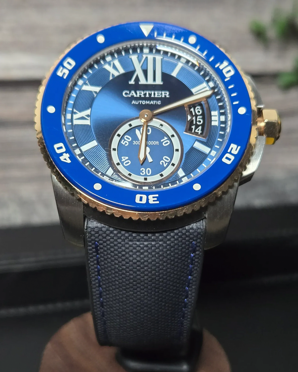 Cartier Calibre de Cartier Diver 42MM Blue Dial Rubber Strap (W2CA0008)