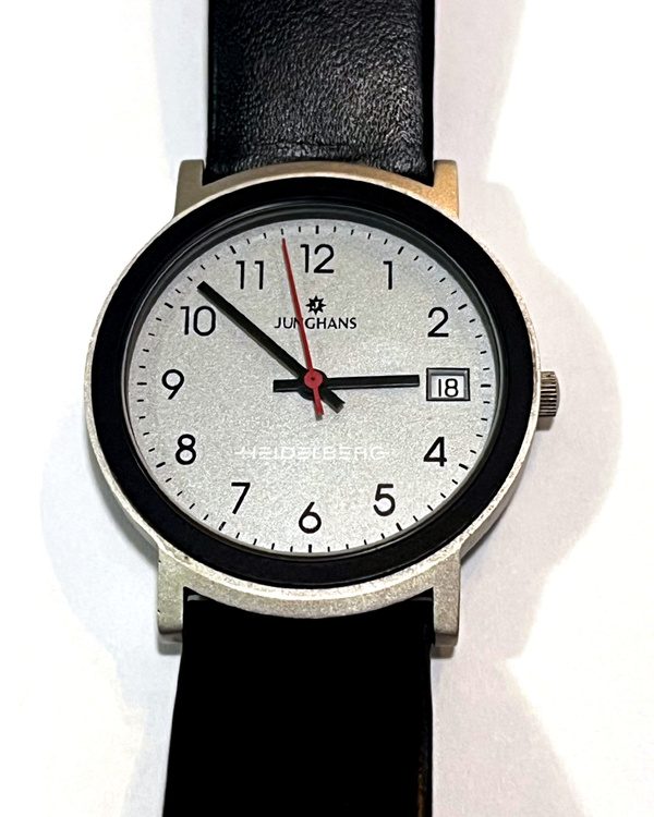 No Reserve - Junghans Heidelberg Limited Edition 34MM Quartz Silver Dial Leather Strap (1450)