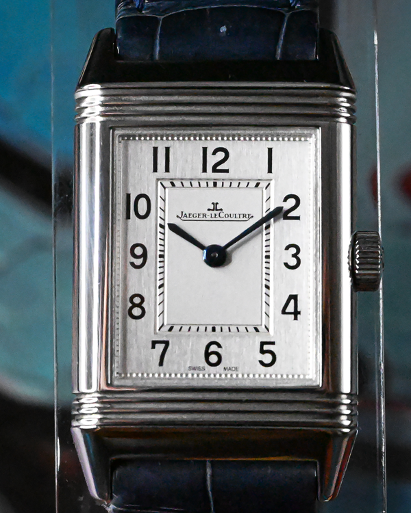 Jaeger-LeCoultre Reverso Classic Small Monoface 21MM Quartz Silver Dial Leather Strap (Q2618540)