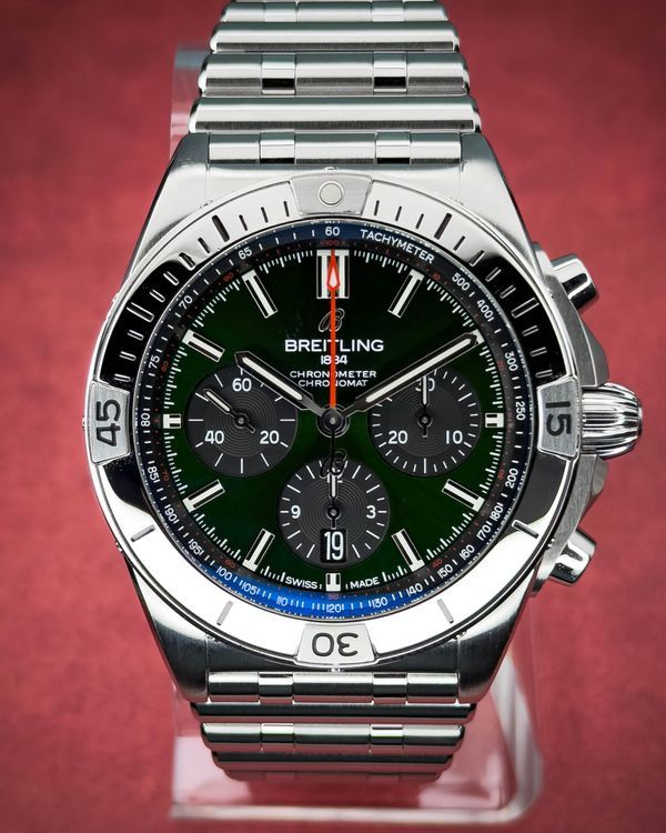 2024 Breitling Chronomat 42MM Green Dial Steel Bracelet (AB0134)