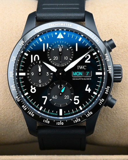 2026 IWC Schaffhausen Pilot Chronograph "AMG Petronas F1" 41MM Black Dial Rubber Strap (IW388306)