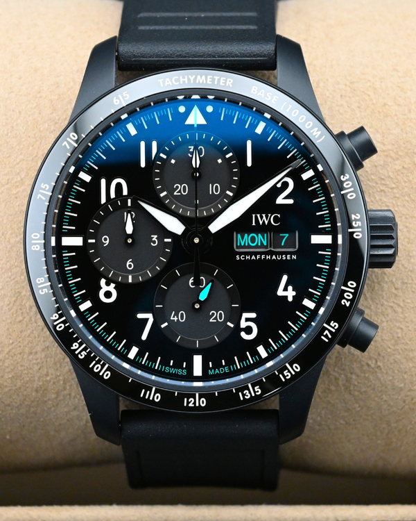 2026 IWC Schaffhausen Pilot Chronograph "AMG Petronas F1" 41MM Black Dial Rubber Strap (IW388306)