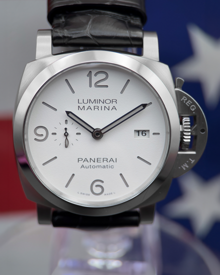 2022 Panerai Luminor Marina 44MM White Dial Leather Strap (PAM01314)