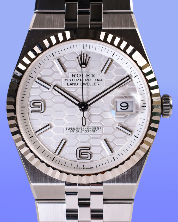 2026 Rolex Land-Dweller 40MM White Dial Flat Jubilee Bracelet (127334)