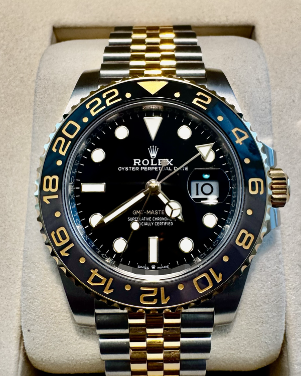 2025 Rolex GMT-Master II "Bumblebee" 40MM Black Dial Two-Tone Jubilee Bracelet (126713GRNR)