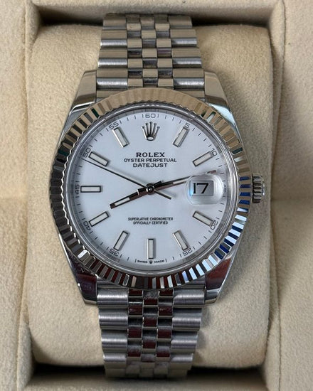 2024 Rolex Datejust 41MM White Dial Jubilee Bracelet (126334)
