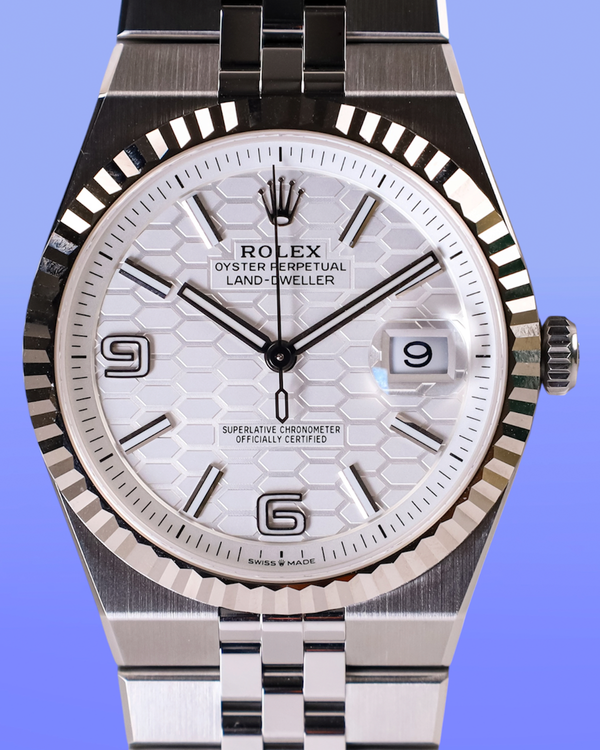 2026 Rolex Land-Dweller 40MM White Dial Flat Jubilee Bracelet (127334)