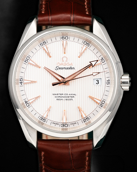 2018 Omega Seamaster Aqua Terra 150M 41.5MM White Dial Leather Strap (231.13.42.21.02.003)