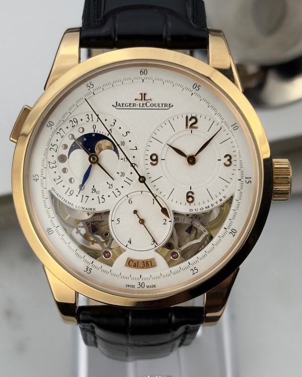 2013 Jaeger-LeCoultre Duometre Quantieme Lunaire 42MM White Dial Leather Strap (Q6042520)