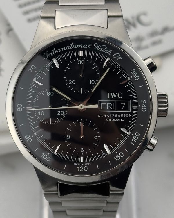 2003 IWC Schaffhausen GST Chronograph 40MM Black Dial Steel Bracelet (IW370708)