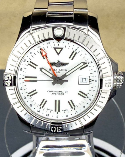 2024 Breitling Avenger GMT 43MM White Dial Steel Bracelet (A32397101A1A1)