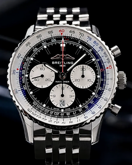 2026 Breitling Navitimer B01 Chronograph 43MM Black Dial Steel Bracelet (AB0138211B1A1)