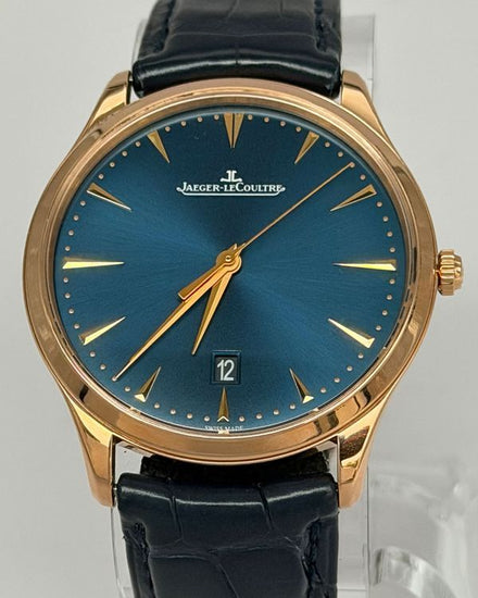2022 Jaeger-LeCoultre Master Ultra Thin Date 40MM Blue Dial Leather Strap (Q128258S)