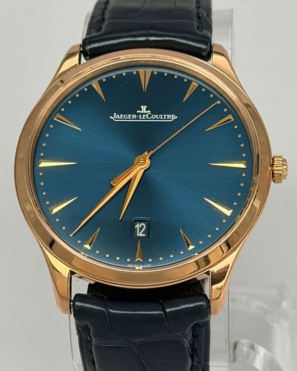 2022 Jaeger-LeCoultre Master Ultra Thin Date 40MM Blue Dial Leather Strap (Q128258S)