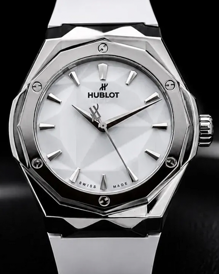 2025 Hublot Classic Fusion "Orlinski Alternate Pavé" 40MM White Dial Rubber Strap (550.NS.2200.RW.ORL20)