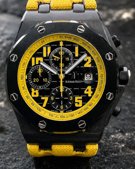 2012 Audemars Piguet Royal Oak Offshore "Bumblebee" L.E. 42MM Black Dial Leather Strap (26176FO.OO.D101CR.02)