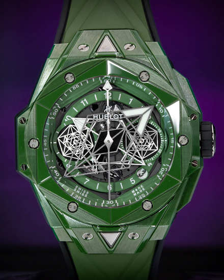 2022 Hublot Big Bang Unico Sang Bleu II L.E. 45MM Green Dial Rubber Strap (418.GX.5207.RX.MXM22)