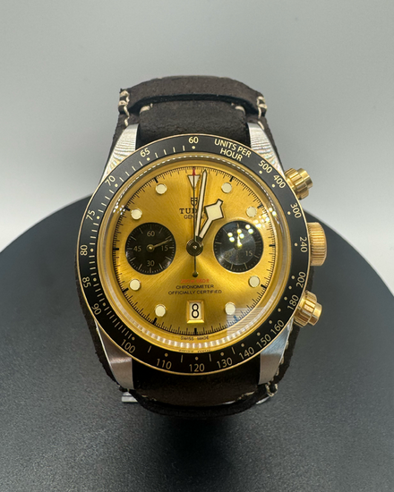 2026 Tudor Black Bay Chrono S&G 41MM Champagne Dial Leather Strap (79363N)