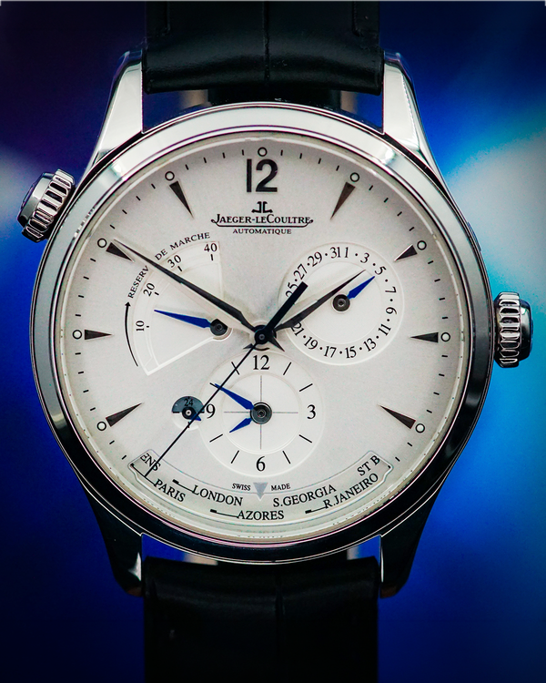 2020 Jaeger-LeCoultre Master Geographic 39MM Silver Dial Leather Strap (Q1428421)