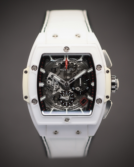 2020 Hublot Spirit Of Big Bang Chronograph 42MM Skeleton Dial Leather Strap (641.HX.0173.LR)