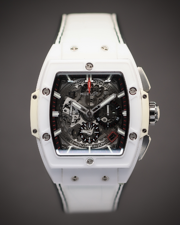 2020 Hublot Spirit Of Big Bang Chronograph 42MM Skeleton Dial Leather Strap (641.HX.0173.LR)