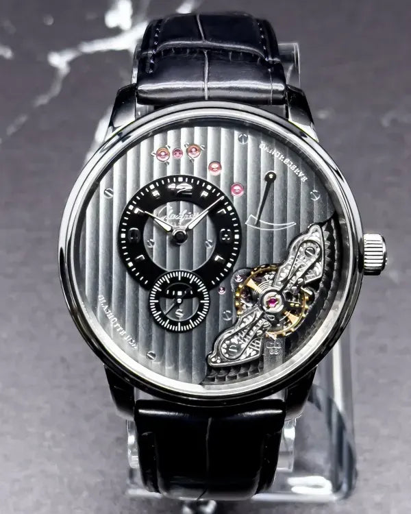2021  Glashütte Original PanoInverse XL 42MM Grey Dial Leather Strap  (1-66-06-04-22-05)