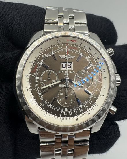2011 Breitling Bentley Motors 6.75 Chronograph 49MM Brown Dial Steel Bracelet (A44362)