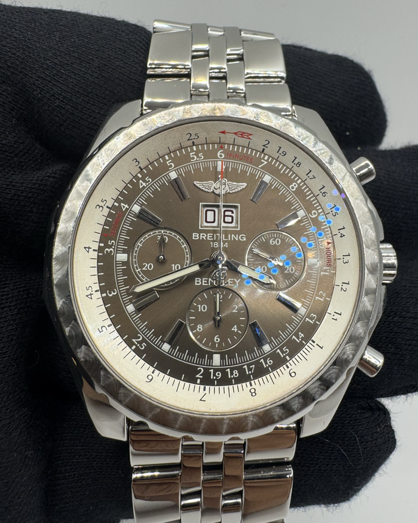 2011 Breitling Bentley Motors 6.75 Chronograph 49MM Brown Dial Steel Bracelet (A44362)
