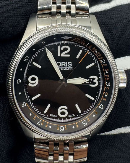 Oris Big Crown Royal Flying Doctor Service II L.E. 45MM Black Dial Steel Bracelet (01 735 7728 4084-Set MB)