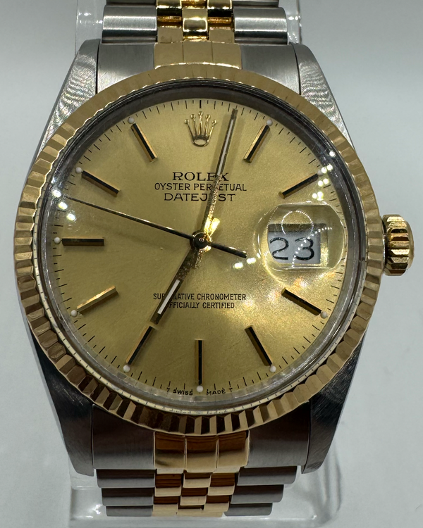 1987 Rolex Datejust 36MM Champagne Dial Two-Tone Jubilee Bracelet (16013)