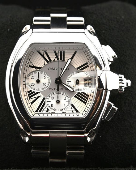 Cartier Roadster XL chronograph 42MM Silver Dial Steel Bracelet (2618)