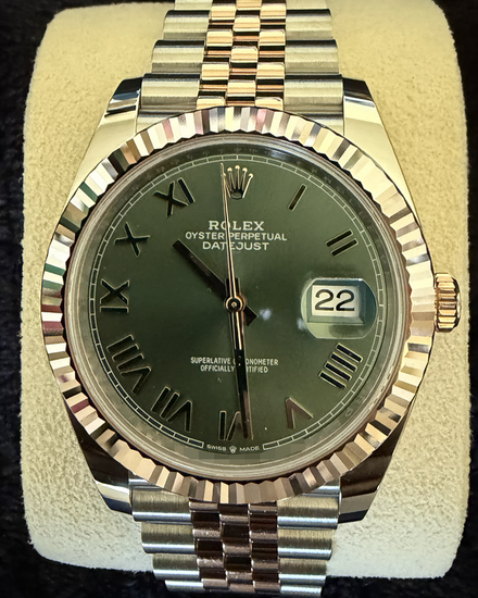 2026 Rolex Datejust 41MM Green Dial Two-Tone Jubilee Bracelet (126331)