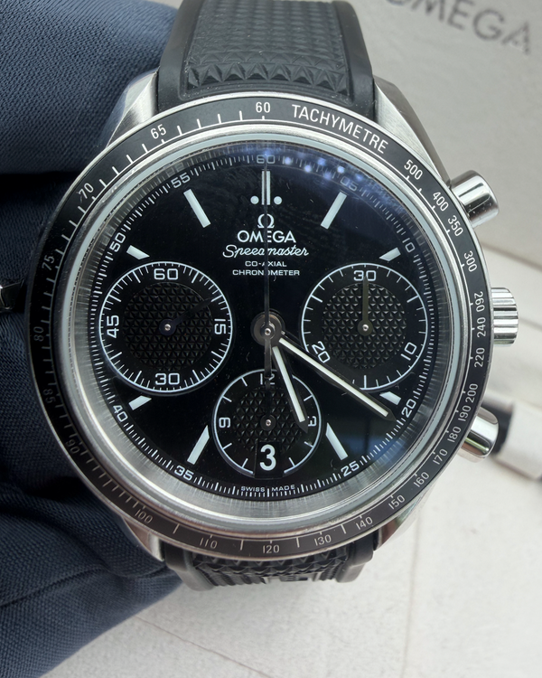 2014 Omega Speedmaster Racing 40MM Black Dial Rubber Strap (326.32.40.50.01.001)