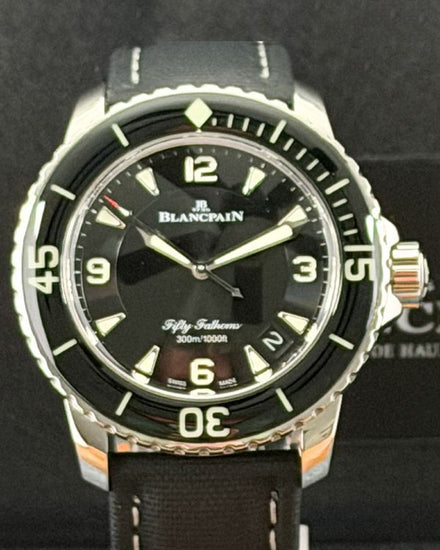2020 Blancpain Fifty Fathoms 45MM Black Dial Textile Strap (5015-1130-52B)