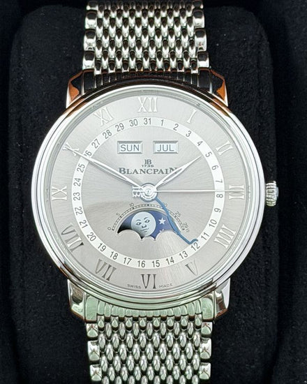 2022 Blancpain Villeret Quantième 40MM Silver Dial Steel Bracelet (6654-1113-MMB)