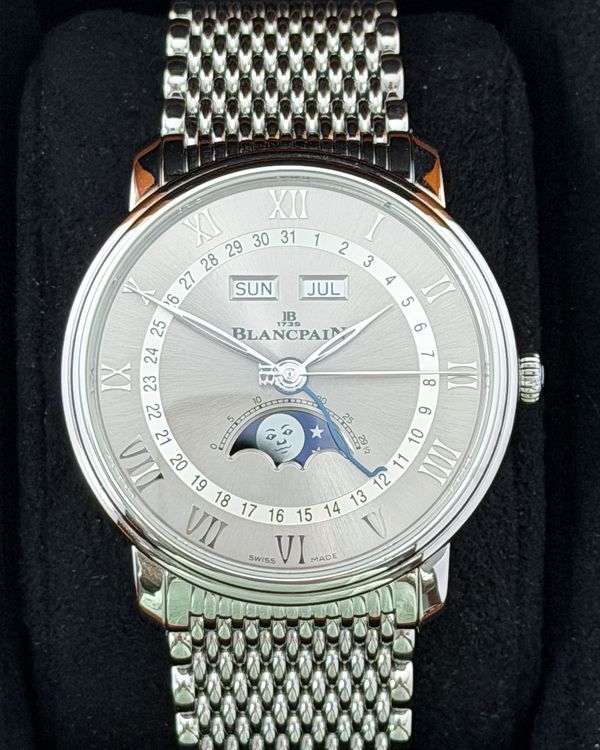 2022 Blancpain Villeret Quantième 40MM Silver Dial  Steel Bracelet (6654-1113-MMB)