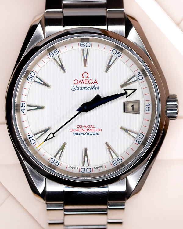 No Reserve - 2017 Omega Seamaster Aqua Terra "Captain's Watch" 41.5MM White Dial Steel Bracelet (231.10.42.21.02.002)