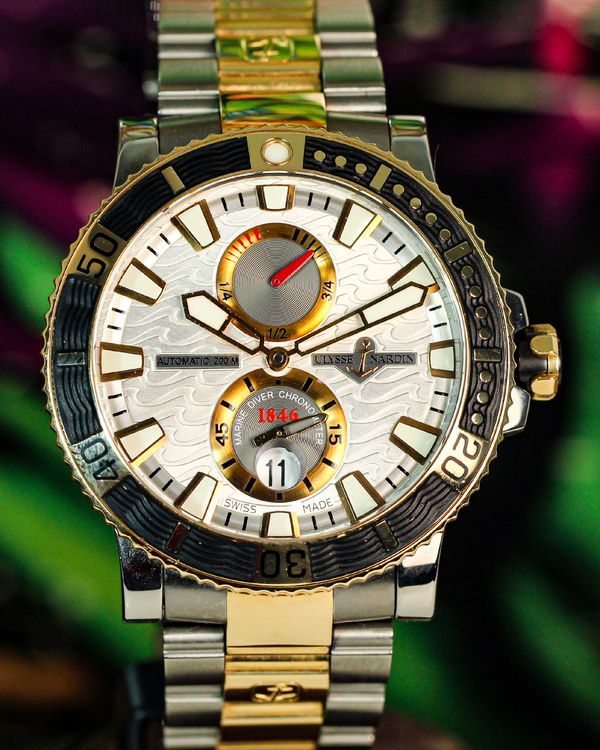 2012 Ulysse Nardin Marine 45MM White Dial Two-Tone Bracelet (265-90-8M/91)