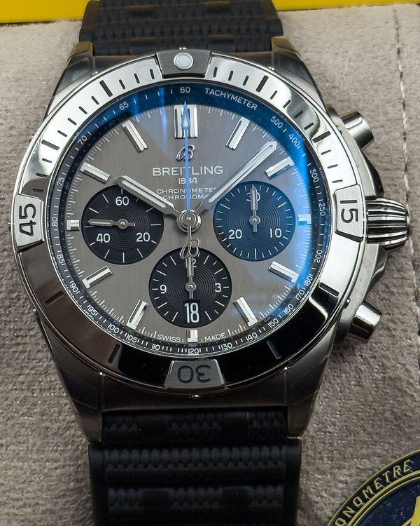 2026 Breitling Chronomat B01 42MM Grey Dial Rubber Strap (EB0134)