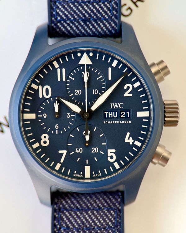 2026 IWC Schaffhausen Pilot Chronograph Top Gun 41MM Blue Dial Textile Strap (IW389404)