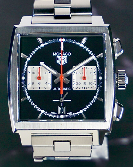 2025 Tag Heuer Monaco 39MM Black Dial Steel Bracelet (CBL2113.BA0644)