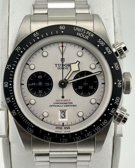 No Reserve - 2021 Tudor Black Bay Chrono "Panda" 41MM White Dial Steel Bracelet (79360N)