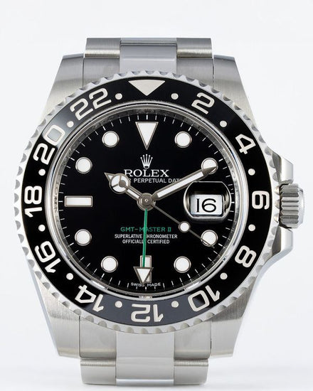 No Reserve - 2012 Rolex GMT-Master II 40MM Black Dial Oyster Bracelet (116710LN)