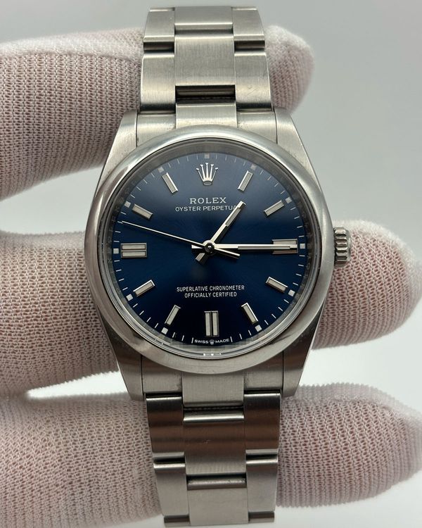 No Reserve - 2024 Rolex Oyster Perpetual 36MM Blue Dial Oyster Bracelet (126000)